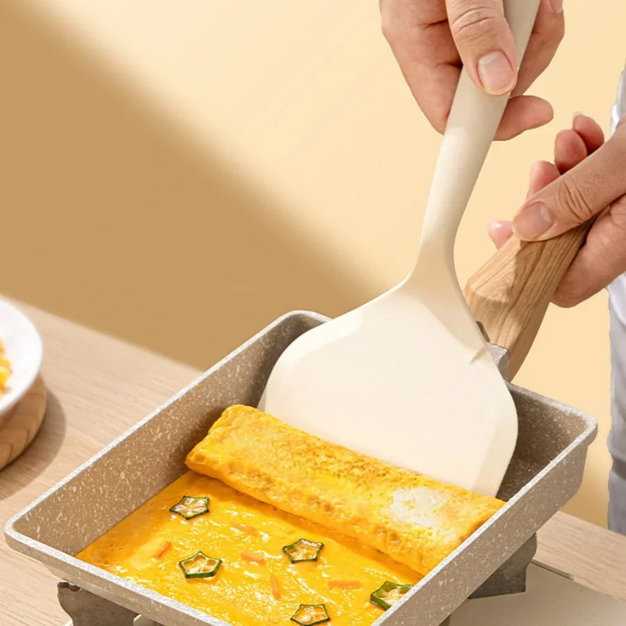 Food grade non stick Frying pan sushi steak fish pancake baking Scoop Kitchen Tool, silicone Heat resistant spatula