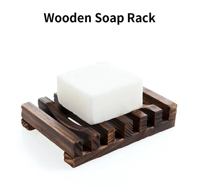 Natural Wood Soap Dish Drain Tray For Bathroom And Kitchen 1