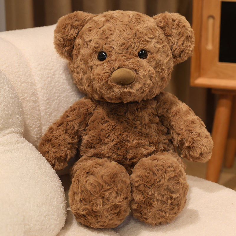Brown Bear Plush Soothing Toy Lovely Curly Teddy Bear Doll Stuffed Toys Kids Girls Birthday Gift Ro 4