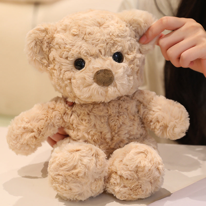Brown Bear Plush Soothing Toy Lovely Curly Teddy Bear Doll Stuffed Toys Kids Girls Birthday Gift Ro 2