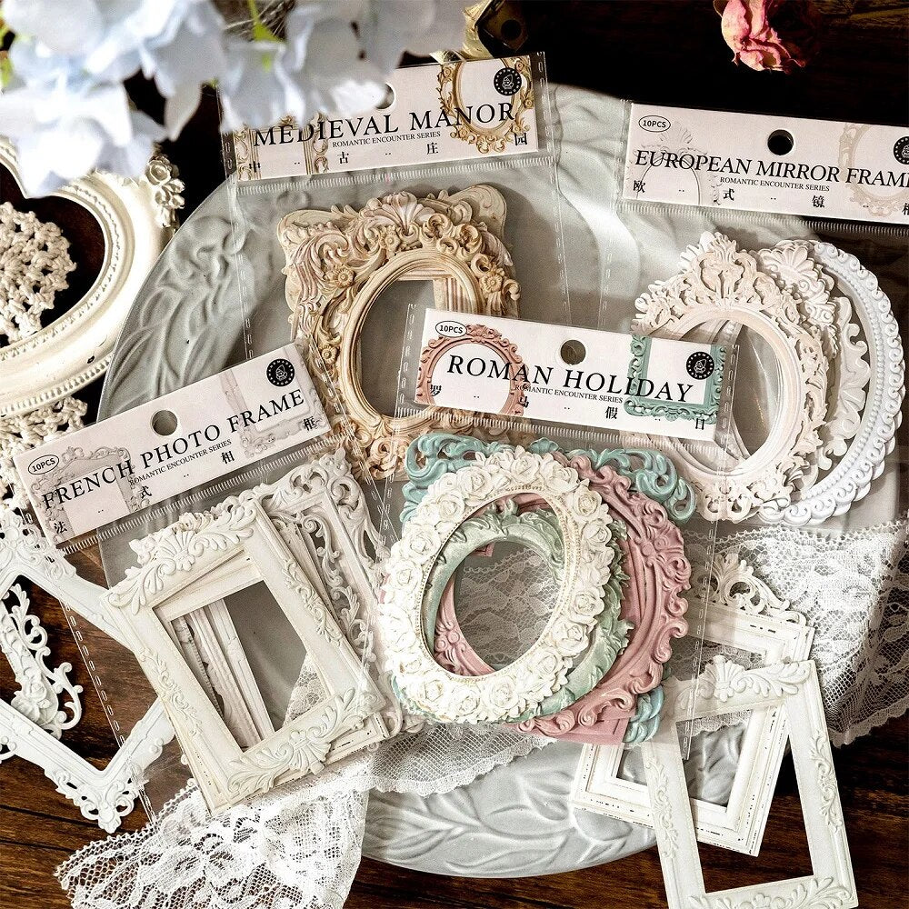 Retro Style Craft Paper, European Architectural Modeling, DIY Creative Materials, Hollow Relief Design Cardstock