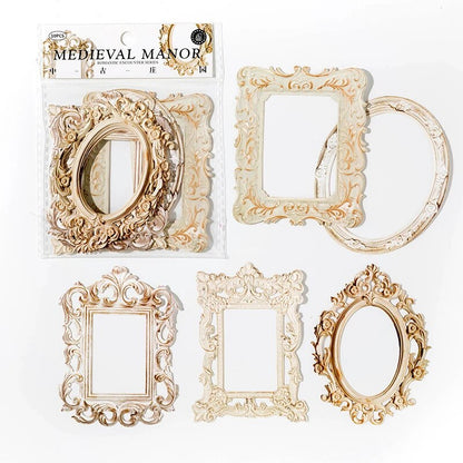 Retro Style Craft Paper, European Architectural Modeling, DIY Creative Materials, Hollow Relief Design Cardstock
