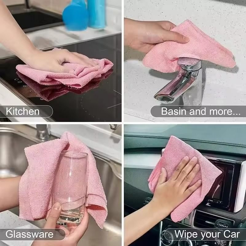 Microfiber Dish Cloths  DoubleSided MultiPurpose Kitchen Cleaning Towels 2060PCS 1