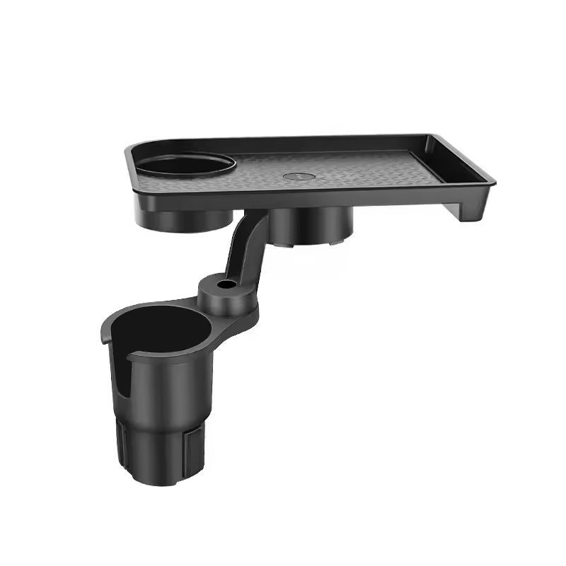 Car Cup Holder Expander With 360Degree Adjustable Snack Tray 1