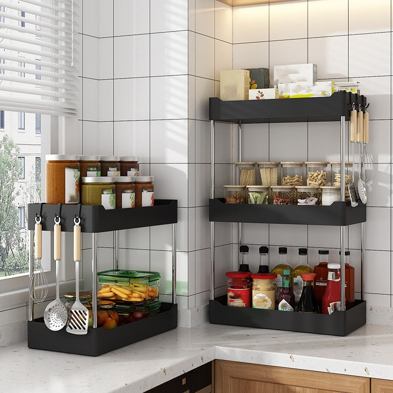 Kitchen Spice Storage Rack, Multi Functional Countertop Seasoning Rack, Household Multi Layer Kitchen Corner Shovel