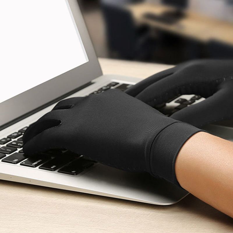 Black Hand Gloves Hand Wrist Support Non Slip Unisex Gloves Finger Joint Wrist Pain Relief Copper C 4