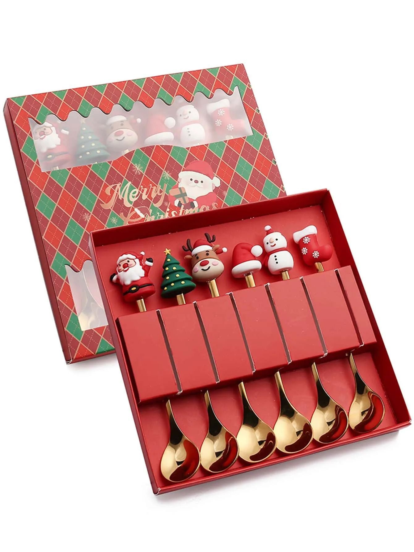 Stainless Steel Creative Cartoon Cutlery Christmas Themed Cutlery Set Holiday Gift Cutlery Decorati 19
