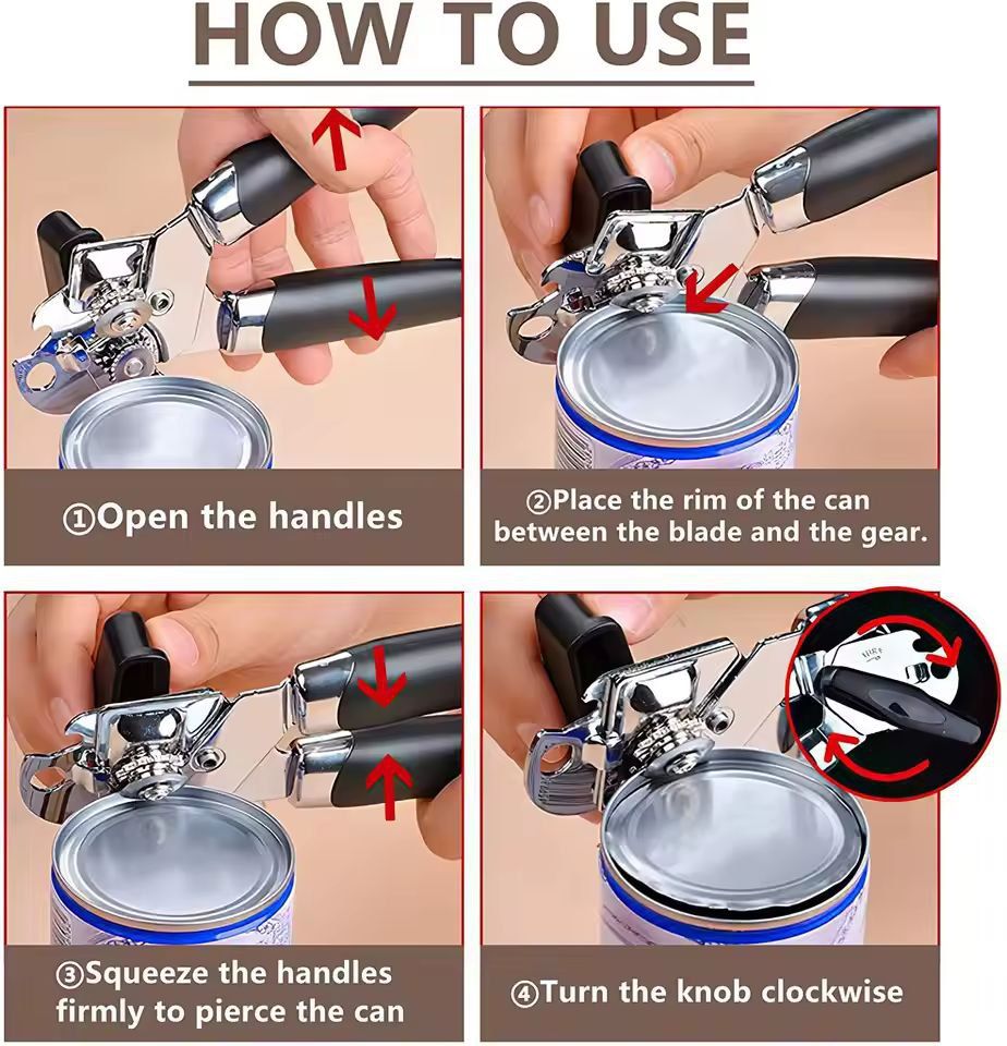 KitchenPro Stainless Steel SideCut Can  Bottle Opener 4