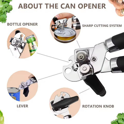 KitchenPro Stainless Steel SideCut Can  Bottle Opener 5