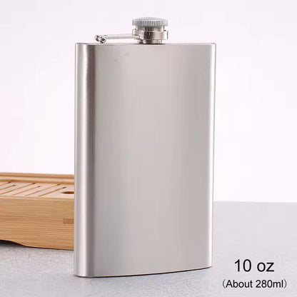 Compact Travel StainlessSteel Hip Flask  10 Oz Pocket Whisky  Wine Bottle 9