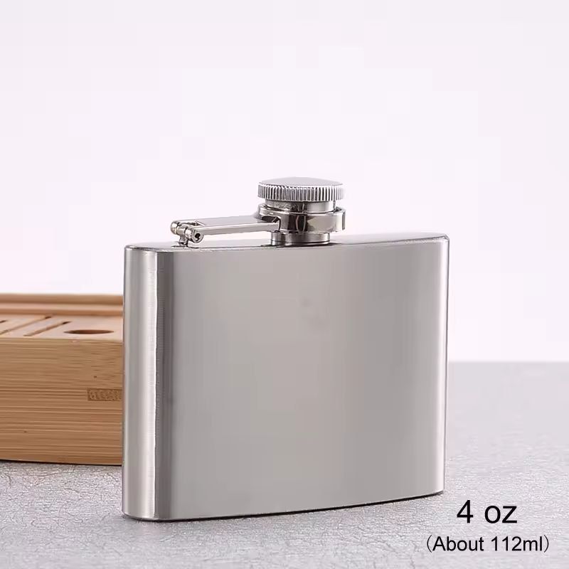 Compact Travel StainlessSteel Hip Flask  10 Oz Pocket Whisky  Wine Bottle 6