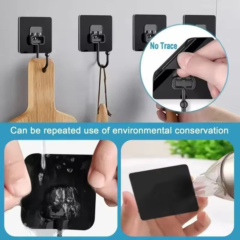 SelfAdhesive Rotating Hooks  Waterproof Seamless Wall Storage Hangers 2