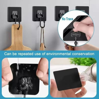 SelfAdhesive Rotating Hooks  Waterproof Seamless Wall Storage Hangers 2