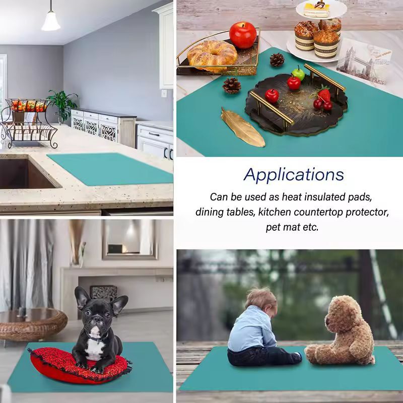 Large 236 By 157 In Silicone HeatResistant NonSlip Table Mat 3