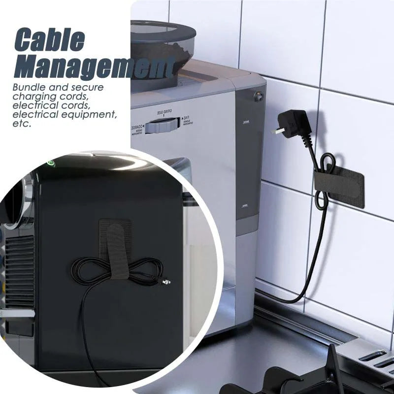 Self Adhesive Cord Rope Holder Reusable Cable Ties Fastening Straps Adjustable Desk Management Wire 2