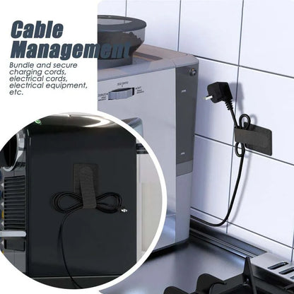 Self Adhesive Cord Rope Holder Reusable Cable Ties Fastening Straps Adjustable Desk Management Wire 2