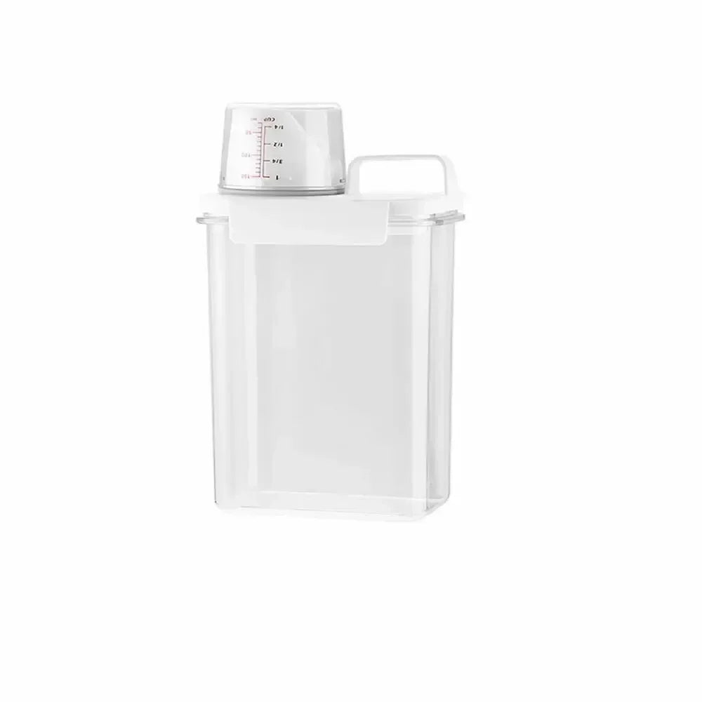 Liquid Container with Lids Jar, Airtight Laundry Detergent Dispenser, Powder Storage Box Clear Washing Powder