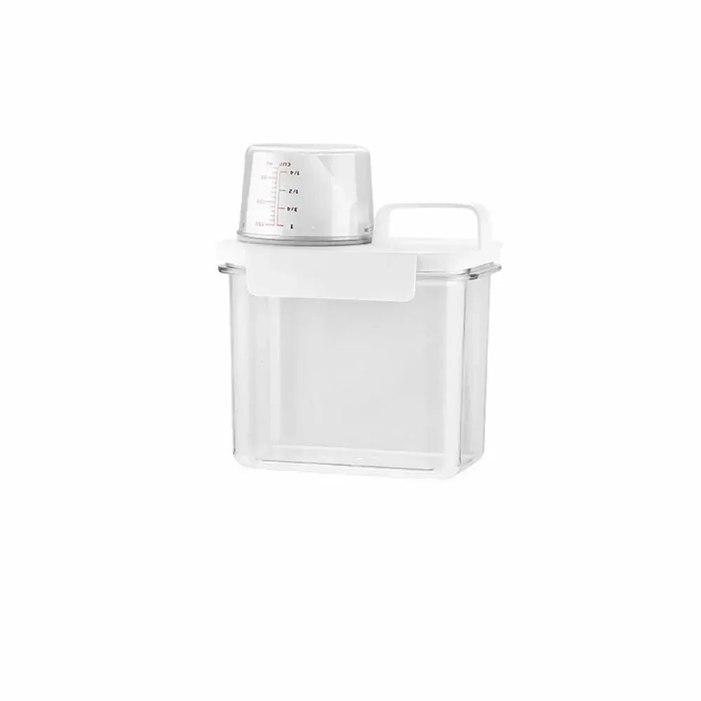 Liquid Container with Lids Jar, Airtight Laundry Detergent Dispenser, Powder Storage Box Clear Washing Powder