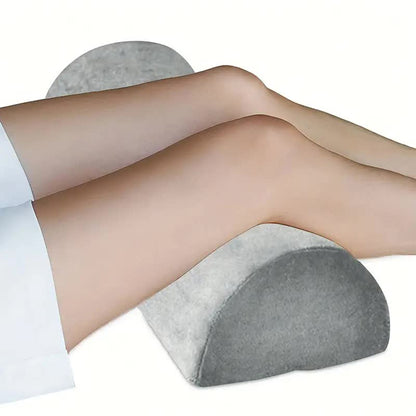 Pillow For Legs Knees, Half Moon Bolster, Elastic Non Slip Memory Foam Cushion Office Home Travel Lower Back And Head