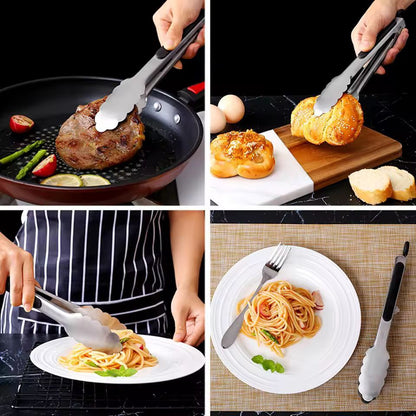 Premium Stainless Steel BBQ  Kitchen Tongs  91216 Locking Grill Tool 4