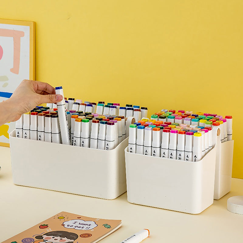 School Office Portable Pen Holder, Large Capacity Multifunctional Storage Holder Box, Desktop Sundries Storage Basket