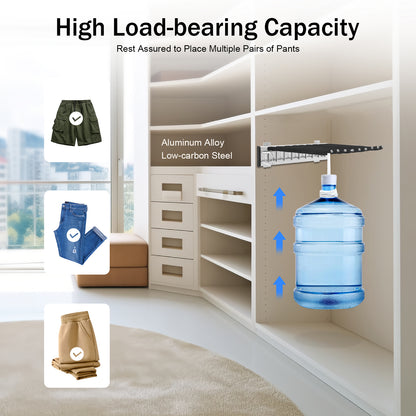 Pull Out Arms Pants Hanger L R Wardrobe Trousers Rack Extendable Trousers Hanger Rack Clothes Towel 3
