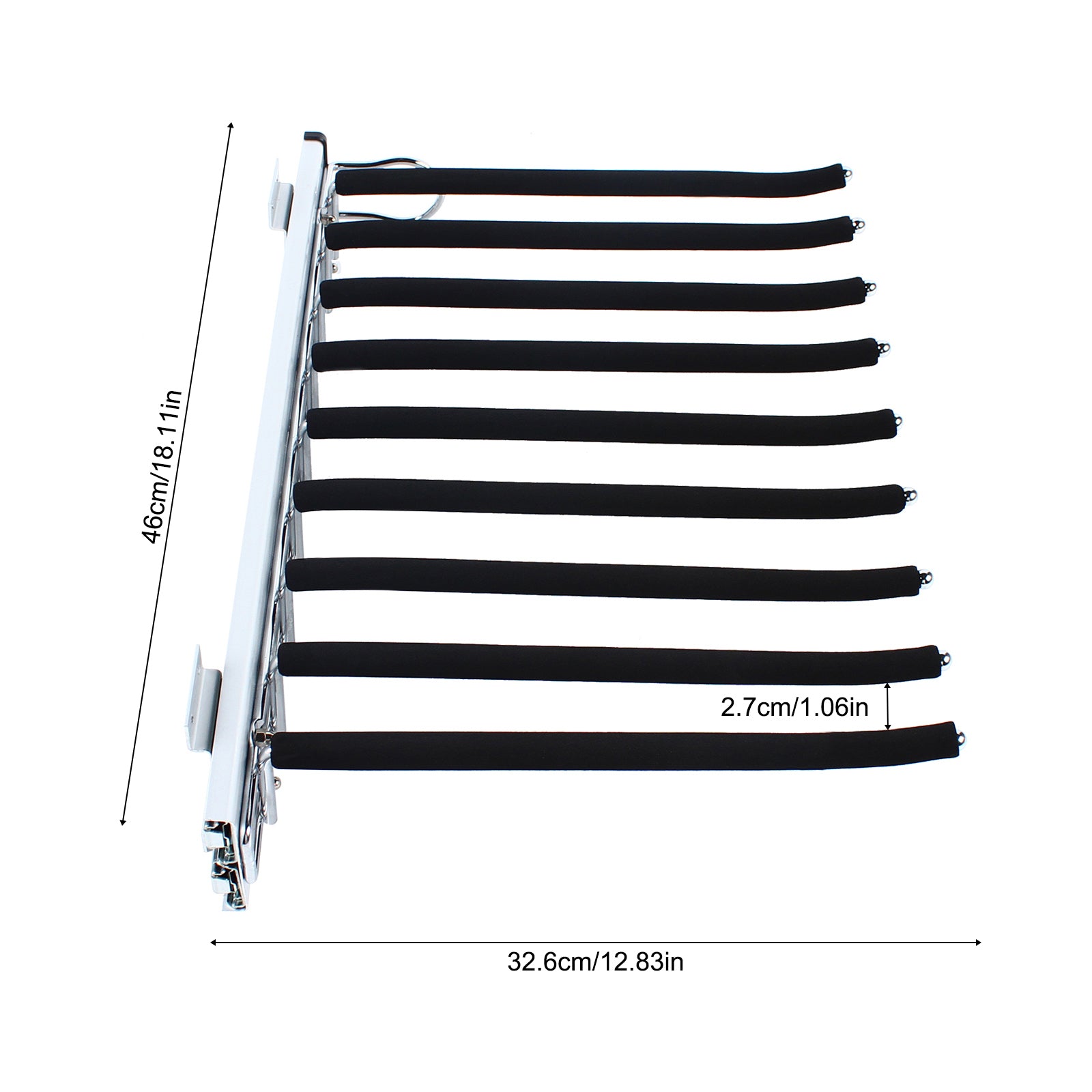 Pull Out Arms Pants Hanger L R Wardrobe Trousers Rack Extendable Trousers Hanger Rack Clothes Towel 7
