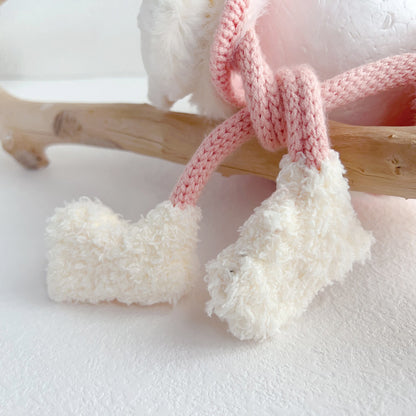 Warm Ear Protection Hat Velvet Lining Kids Children Woolen Knit Hats Cute Animal Baby Earmuffs Cap  4