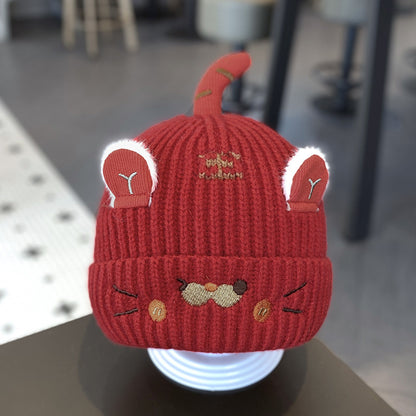 Autumn And Winter Cute Super Adorable Knitted Baby Hat Cartoon Little Tiger EarProtecting Beanie Fo 8