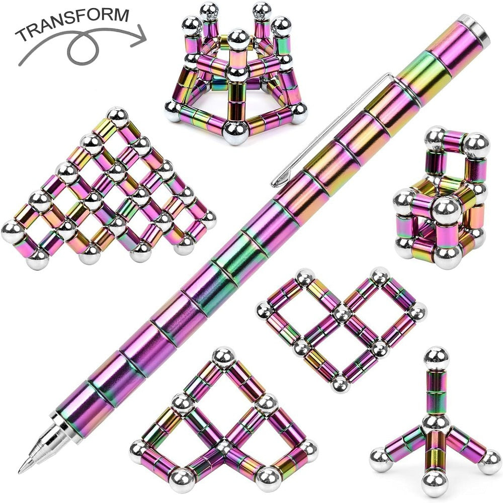 Stress Relief DualEnd Magnetic Fidget Pen Smooth Writing Tool For Office School Anxiety Focus Aid 0