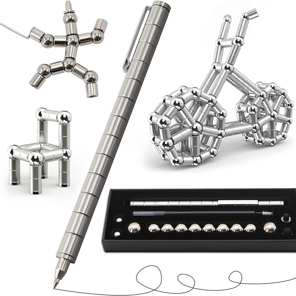 Stress Relief DualEnd Magnetic Fidget Pen Smooth Writing Tool For Office School Anxiety Focus Aid 1