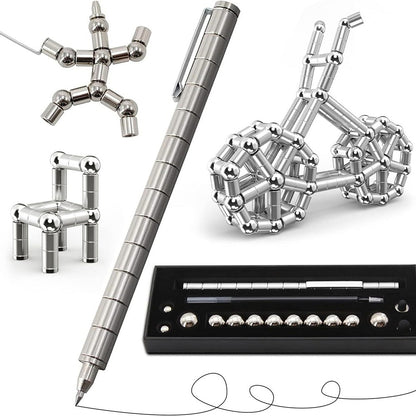Stress Relief DualEnd Magnetic Fidget Pen Smooth Writing Tool For Office School Anxiety Focus Aid 1