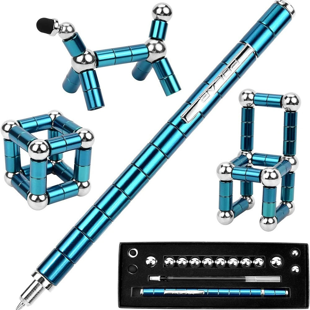 Stress Relief DualEnd Magnetic Fidget Pen Smooth Writing Tool For Office School Anxiety Focus Aid 2
