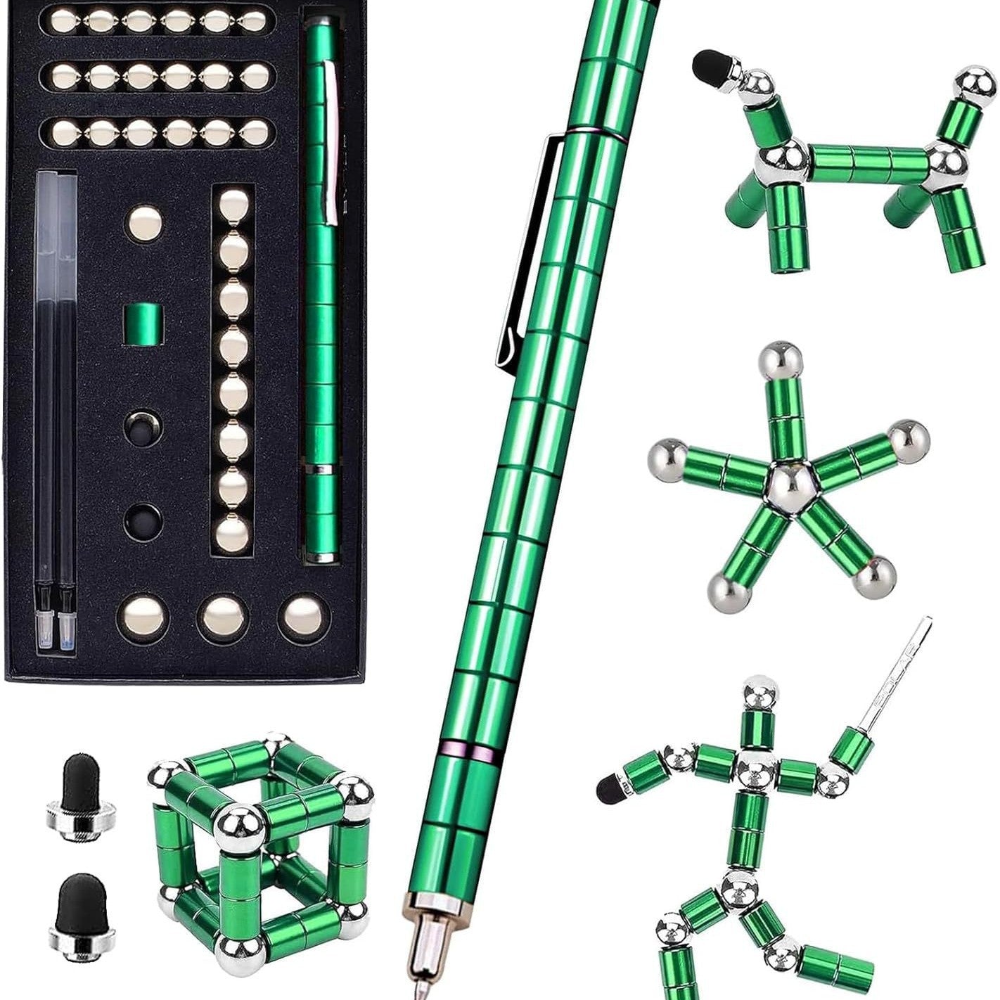 Stress Relief DualEnd Magnetic Fidget Pen Smooth Writing Tool For Office School Anxiety Focus Aid 7