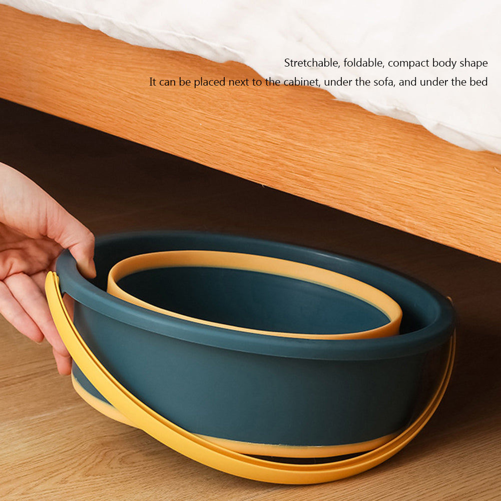 Folding Portable Silicone Bucket With Cover Car Wash Fishing Tool Outdoor Camping Household Supplie 2