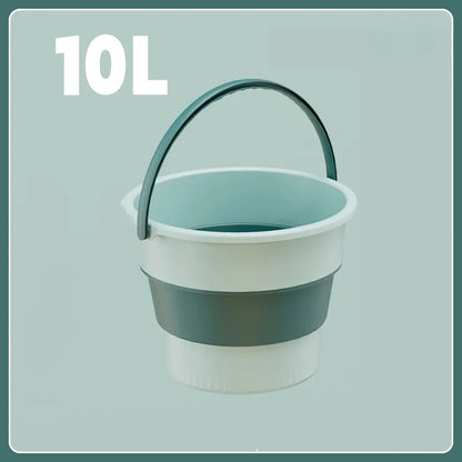 Folding Portable Silicone Bucket With Cover Car Wash Fishing Tool Outdoor Camping Household Supplie 8