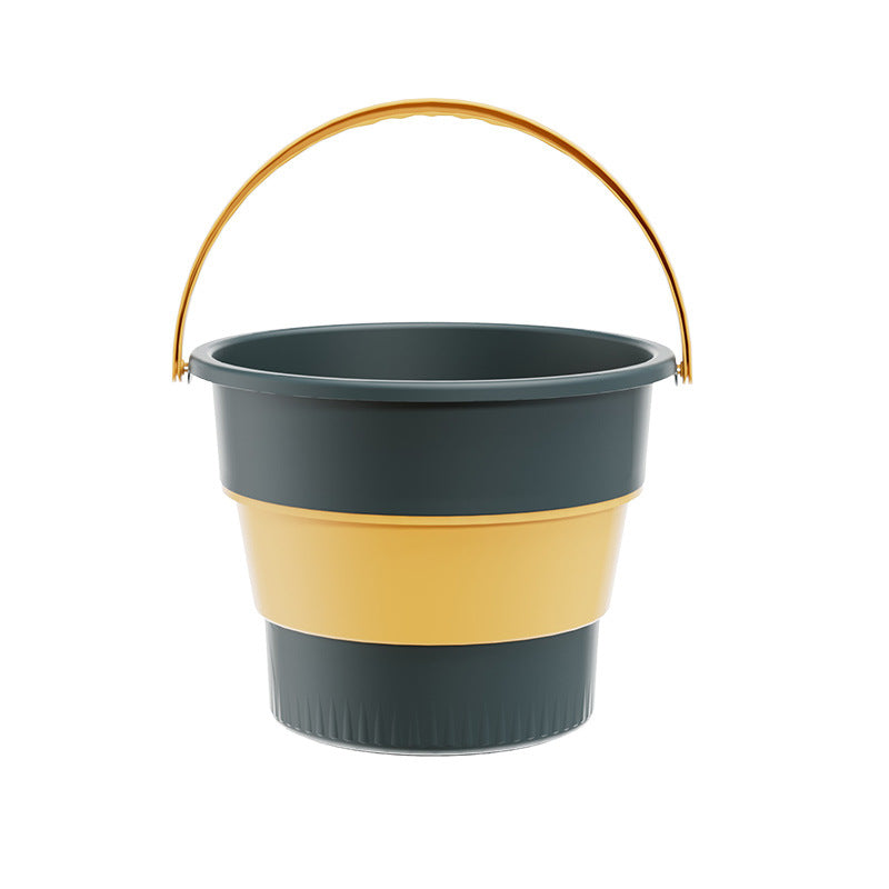 Folding Portable Silicone Bucket With Cover Car Wash Fishing Tool Outdoor Camping Household Supplie 4