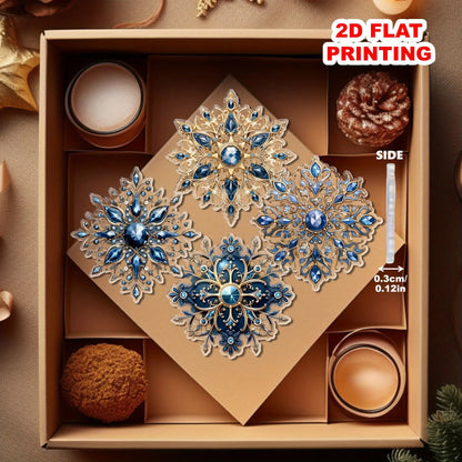 Xmas Tree Hanging Pendant Acrylic Snowflakes Ornament DIY Snowflakes Flake Decoration For Christmas 3