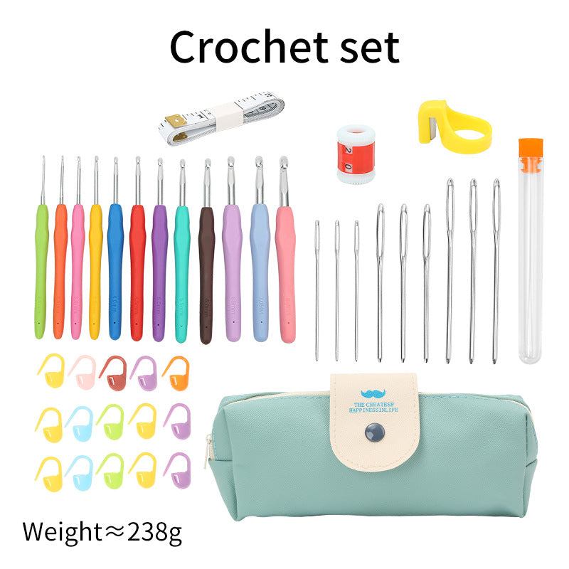 Extra Long Crochet Needles Kit Ergonomic Crochet Hook Set Comfortable Knitting Crochet Tricot Acces 9