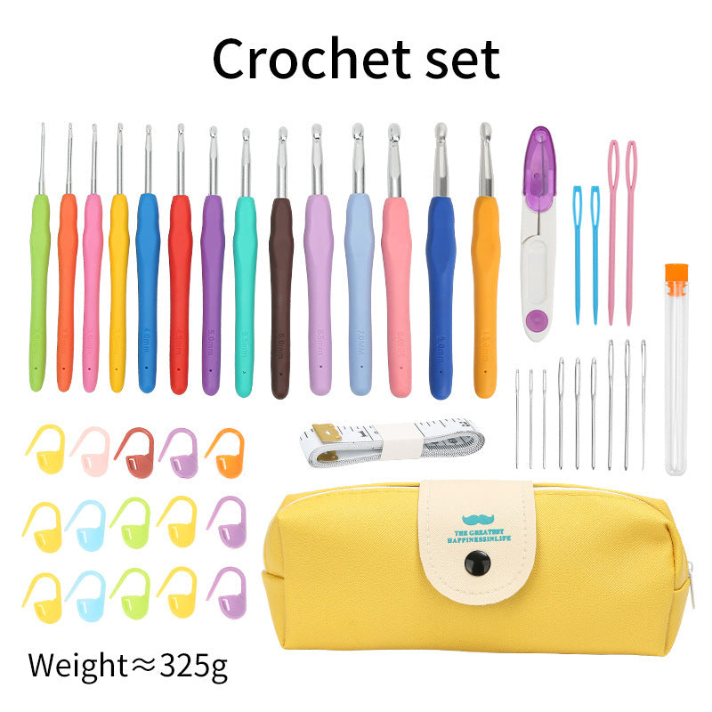 Extra Long Crochet Needles Kit Ergonomic Crochet Hook Set Comfortable Knitting Crochet Tricot Acces 10