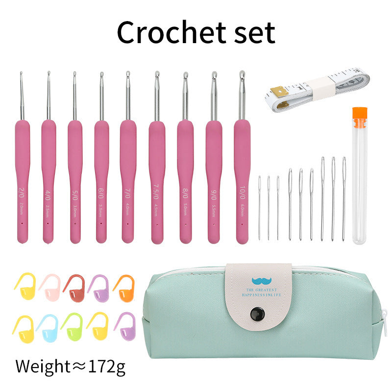 Extra Long Crochet Needles Kit Ergonomic Crochet Hook Set Comfortable Knitting Crochet Tricot Acces 8
