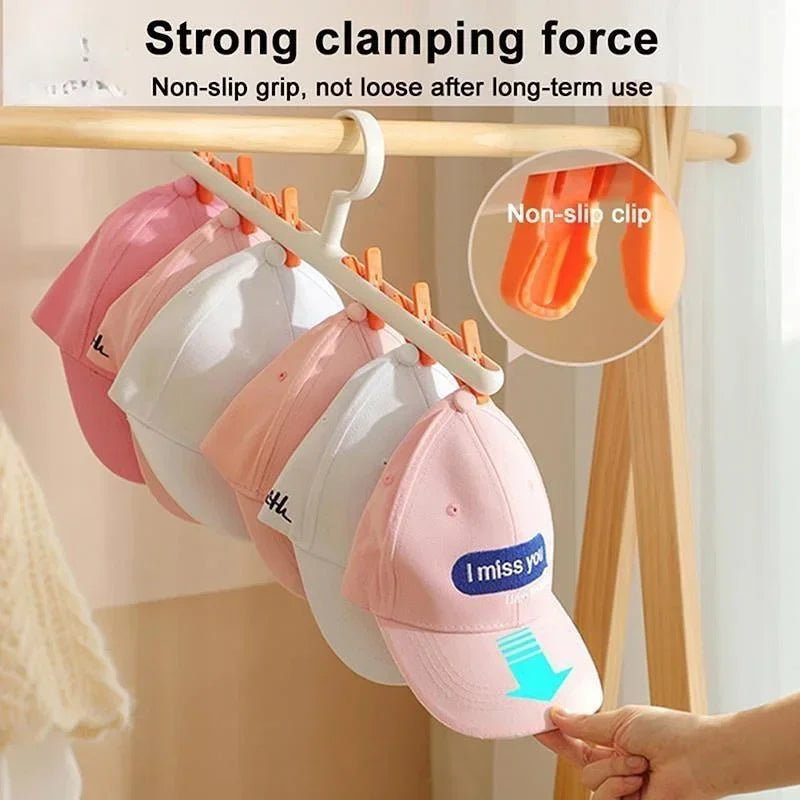 Multifunctional Closet Tools Supply Organizer Rack For Hats Socks Caps And Scarves  Household Clips 2