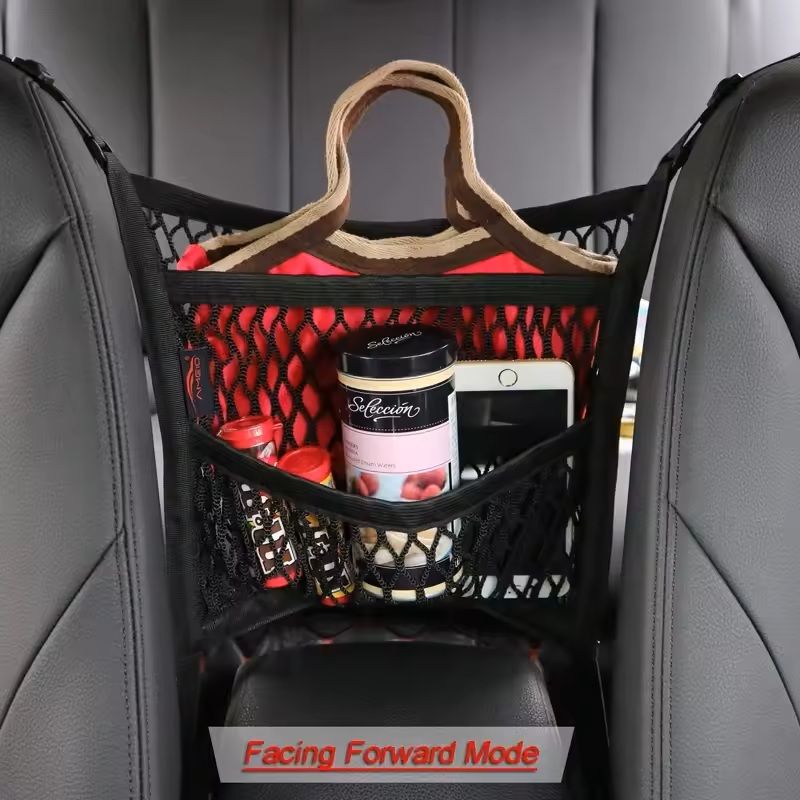 Car SeatGap Elastic Mesh Storage Net Universal Gap Organizer  Pet Barrier For Cars 5