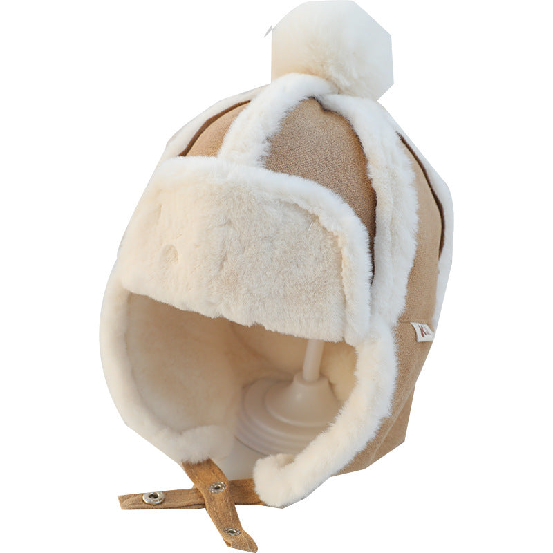 Kids Ear Flap Muff Hat For Baby Boys Girls Winter Warm Plush Cotton Cap Lei Feng Beanie Gifts 1