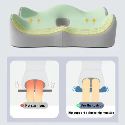 Breathable Posture Corrector 3Zone Memory Foam Support Pillow Ergonomic Office Seat Cushion For Car 4