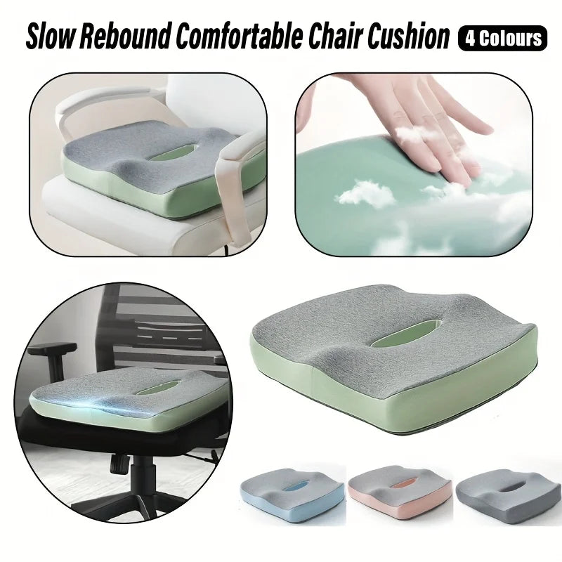 Breathable Posture Corrector 3Zone Memory Foam Support Pillow Ergonomic Office Seat Cushion For Car 5