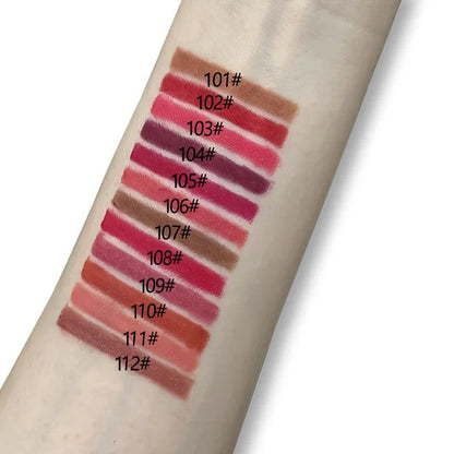 Matte Lipstick And Lip Liner Set 12 Color Long Lasting Velvet Finish 4