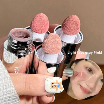 Sponge Head Blusher, Velvet Liquid Blush Matte, Natural Lasting Tint Makeup