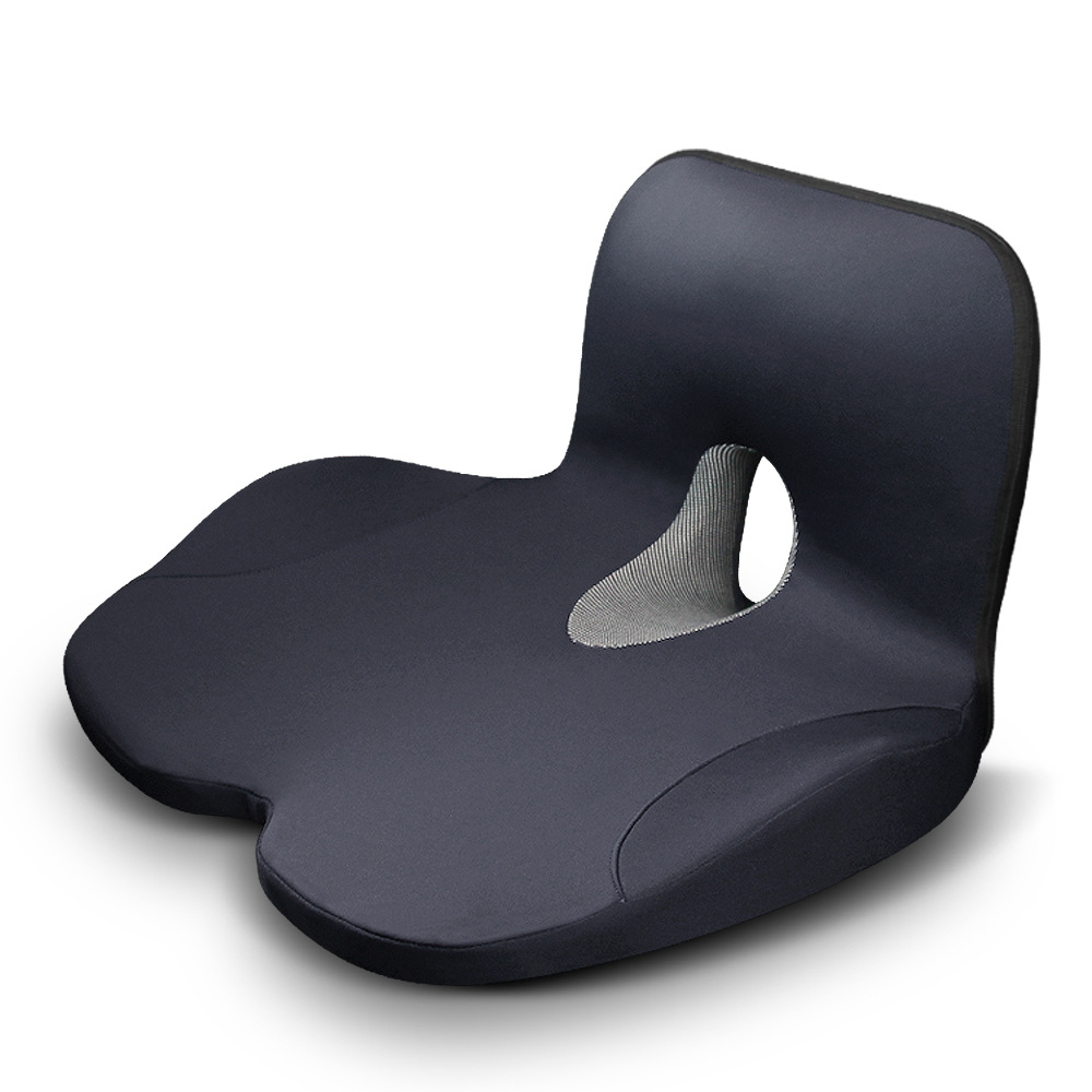 Memory Foam Seat Cushion for Office Chairs, L-Shaped Integrated Cushion with Pressure-Reducing, Hip and Waist Support