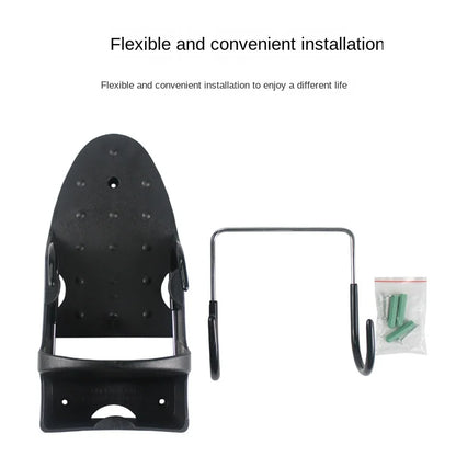 Portable Iron Storage Rack Wall Mount Hanger Black White Household Iron Holder Home Storage Supplie 3
